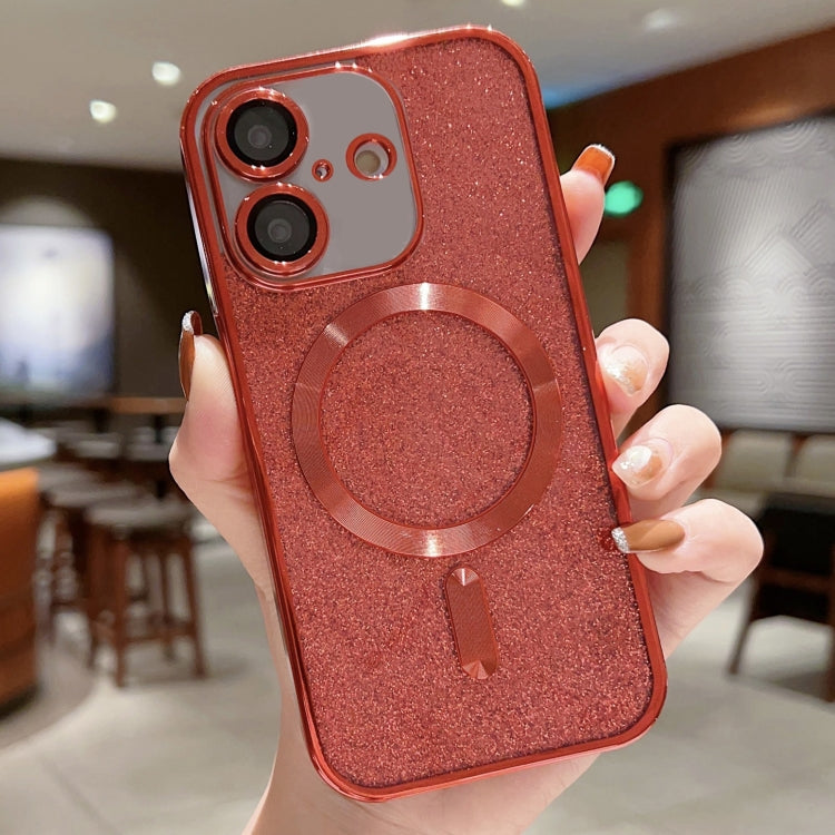 เคสโทรศัพท์ TPU เคลือบไฟฟ้ากลิตเตอร์ MagSafe สำหรับ iPhone 16 Pro, สำหรับ iPhone 16 Plus, สำหรับ iPhone 16, สำหรับ iPhone 15 Pro Max, สำหรับ iPhone 15 Pro, สำหรับ iPhone 15 Plus