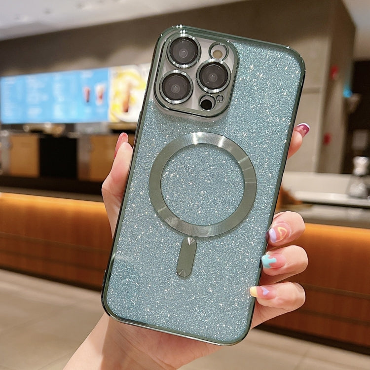 เคสโทรศัพท์ TPU เคลือบไฟฟ้ากลิตเตอร์ MagSafe สำหรับ iPhone 16 Pro, สำหรับ iPhone 16 Plus, สำหรับ iPhone 16, สำหรับ iPhone 15 Pro Max, สำหรับ iPhone 15 Pro, สำหรับ iPhone 15 Plus