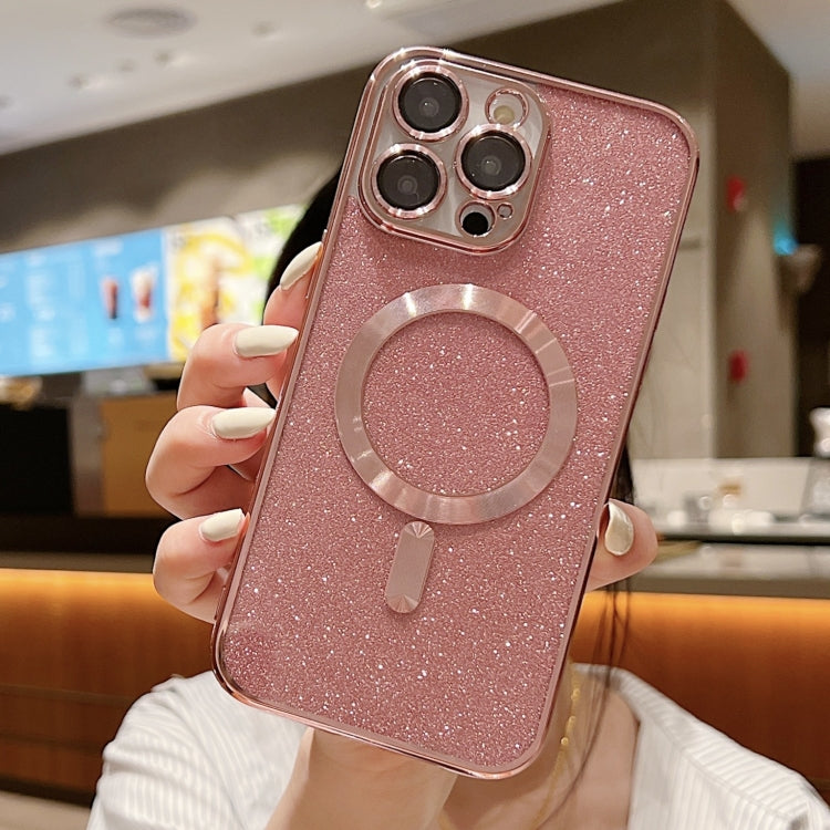 เคสโทรศัพท์ TPU เคลือบไฟฟ้ากลิตเตอร์ MagSafe สำหรับ iPhone 16 Pro, สำหรับ iPhone 16 Plus, สำหรับ iPhone 16, สำหรับ iPhone 15 Pro Max, สำหรับ iPhone 15 Pro, สำหรับ iPhone 15 Plus