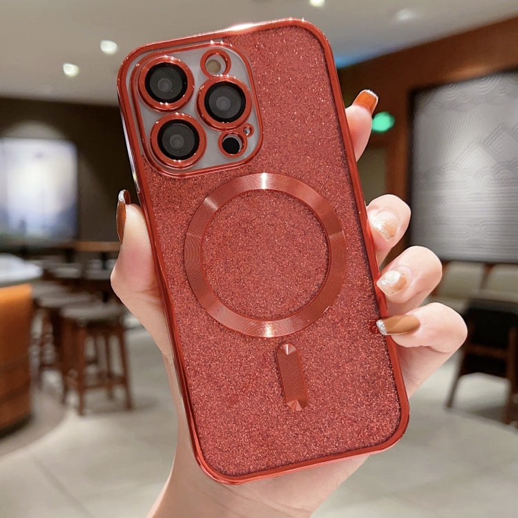 เคสโทรศัพท์ TPU เคลือบไฟฟ้ากลิตเตอร์ MagSafe สำหรับ iPhone 16 Pro, สำหรับ iPhone 16 Plus, สำหรับ iPhone 16, สำหรับ iPhone 15 Pro Max, สำหรับ iPhone 15 Pro, สำหรับ iPhone 15 Plus