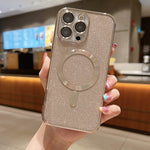 เคสโทรศัพท์ TPU MagSafe ชุบอิเล็กโทรพลาติงกลิตเตอร์ สำหรับ iPhone 17e / 16e, สำหรับ iPhone 17 Pro Max, สำหรับ iPhone 17 Pro, สำหรับ iPhone 17, สำหรับ iPhone Air, สำหรับ iPhone 16 Pro Max