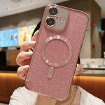 เคสโทรศัพท์ TPU MagSafe ชุบอิเล็กโทรพลาติงกลิตเตอร์ สำหรับ iPhone 17e / 16e, สำหรับ iPhone 17 Pro Max, สำหรับ iPhone 17 Pro, สำหรับ iPhone 17, สำหรับ iPhone Air, สำหรับ iPhone 16 Pro Max
