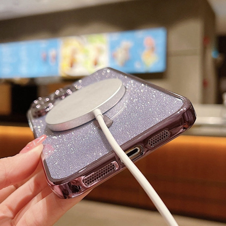 เคสโทรศัพท์ TPU เคลือบไฟฟ้ากลิตเตอร์ MagSafe สำหรับ iPhone 11 Pro Max, สำหรับ iPhone 11, สำหรับ iPhone 11 Pro, สำหรับ iPhone X / XS, สำหรับ iPhone XR, สำหรับ iPhone XS Max