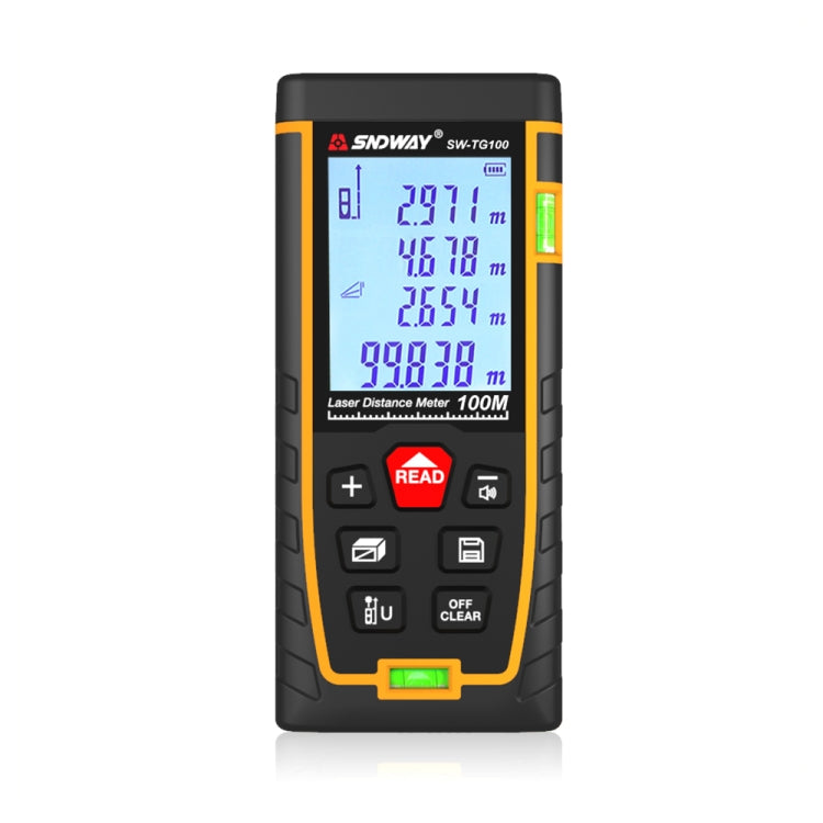 SNDWAY เครื่องวัดระยะเลเซอร์แบบฟองน้ำแนวนอนคู่ เครื่องมือวัดระยะทาง SW-TG100