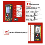 SNDWAY เครื่องวัดระยะเลเซอร์แบบฟองน้ำแนวนอนคู่ เครื่องมือวัดระยะทาง SW-TG100