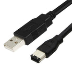 สายแปลง JUNSUNMAY Firewire IEEE 1394 6 พิน ตัวผู้เป็น USB 2.0 ตัวผู้ ยาว 1.8m, 3m, 4.5m