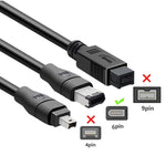 สายแปลง JUNSUNMAY Firewire IEEE 1394 6 พิน ตัวผู้เป็น USB 2.0 ตัวผู้ ยาว 1.8m, 3m, 4.5m