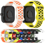 Dual Color Perforated Silicone Watch Band, For Redmi Watch 4