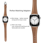 สายรัดนาฬิกาหนังเรียบแบบหัวเข็มขัดผีเสื้อ สำหรับ Apple Watch SE 2022 40mm, สำหรับ Apple Watch SE 2022 44mm, สำหรับ Apple Watch Series 7 41mm, สำหรับ Apple Watch Series 7 45mm