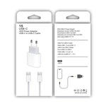 ที่ชาร์จ PD35W USB-C / Type-C พร้อมสายข้อมูล Type-C ยาว 1 เมตร ปลั๊ก EU, ปลั๊ก EU พร้อมสาย Type-C