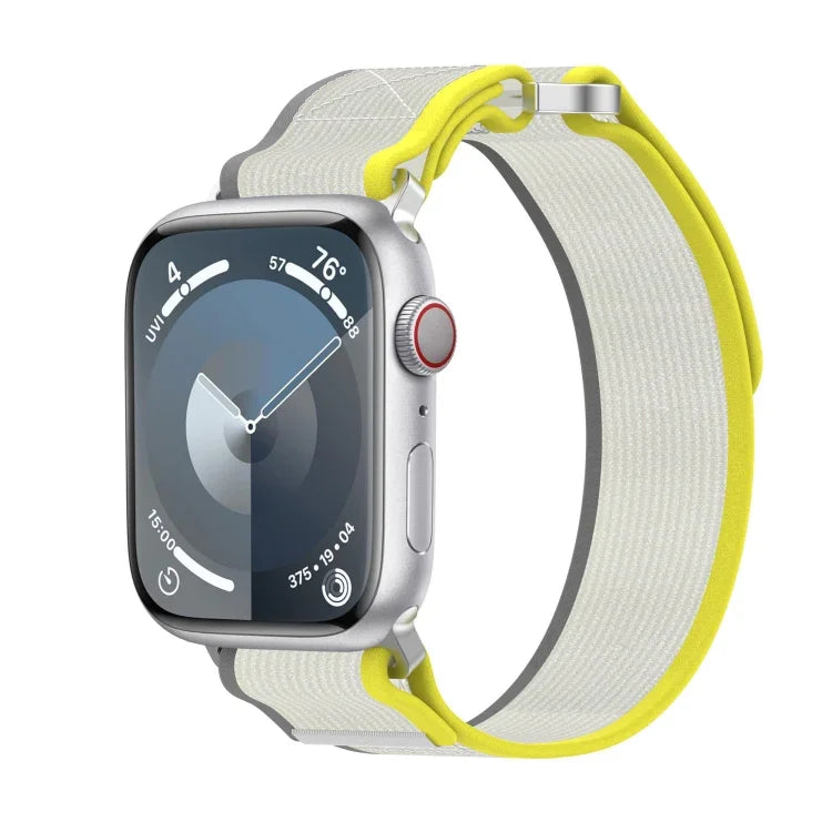 Double Hook and Loop Faster Nylon Watch Band, For Apple Watch SE 40mm, For Apple Watch SE 44mm, For Apple Watch Series 6 40mm, For Apple Watch Series 6 44mm, For Apple Watch Series 5 44mm, For Apple Watch Series 5 40mm, For Apple Watch 4 44mm          ...