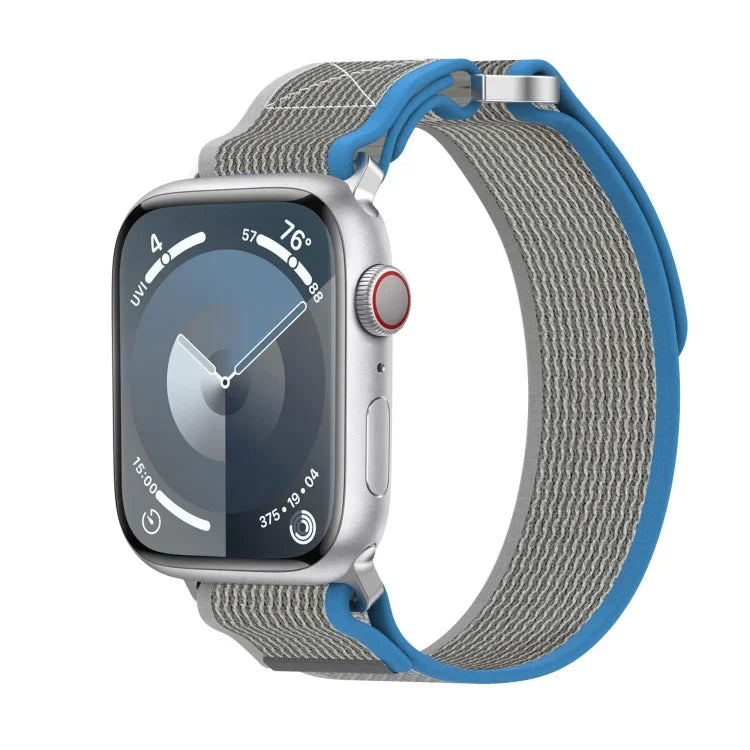 Double Hook and Loop Faster Nylon Watch Band, For Apple Watch SE 40mm, For Apple Watch SE 44mm, For Apple Watch Series 6 40mm, For Apple Watch Series 6 44mm, For Apple Watch Series 5 44mm, For Apple Watch Series 5 40mm, For Apple Watch 4 44mm          ...