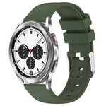 สายซิลิโคนสีเรียบขนาด 20 มม. สำหรับ Samsung Galaxy Watch 4 Classic ขนาด 42 มม., สำหรับ Samsung Galaxy Watch Active 2 ขนาด 44 มม., สำหรับ Samsung Galaxy Watch Active 2 ขนาด 40 มม., สำหรับ Samsung Galaxy Watch ขนาด 42 มม.