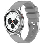 สายซิลิโคนสีเรียบขนาด 20 มม. สำหรับ Samsung Galaxy Watch 4 Classic ขนาด 42 มม., สำหรับ Samsung Galaxy Watch Active 2 ขนาด 44 มม., สำหรับ Samsung Galaxy Watch Active 2 ขนาด 40 มม., สำหรับ Samsung Galaxy Watch ขนาด 42 มม.