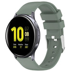 สายซิลิโคนสีเรียบขนาด 20 มม. สำหรับ Samsung Galaxy Watch 4 Classic ขนาด 42 มม., สำหรับ Samsung Galaxy Watch Active 2 ขนาด 44 มม., สำหรับ Samsung Galaxy Watch Active 2 ขนาด 40 มม., สำหรับ Samsung Galaxy Watch ขนาด 42 มม.