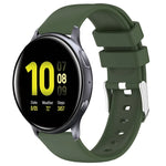 สายซิลิโคนสีเรียบขนาด 20 มม. สำหรับ Samsung Galaxy Watch 4 Classic ขนาด 42 มม., สำหรับ Samsung Galaxy Watch Active 2 ขนาด 44 มม., สำหรับ Samsung Galaxy Watch Active 2 ขนาด 40 มม., สำหรับ Samsung Galaxy Watch ขนาด 42 มม.