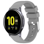 สายซิลิโคนสีเรียบขนาด 20 มม. สำหรับ Samsung Galaxy Watch 4 Classic ขนาด 42 มม., สำหรับ Samsung Galaxy Watch Active 2 ขนาด 44 มม., สำหรับ Samsung Galaxy Watch Active 2 ขนาด 40 มม., สำหรับ Samsung Galaxy Watch ขนาด 42 มม.