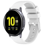 สายซิลิโคนสีเรียบขนาด 20 มม. สำหรับ Samsung Galaxy Watch 4 Classic ขนาด 42 มม., สำหรับ Samsung Galaxy Watch Active 2 ขนาด 44 มม., สำหรับ Samsung Galaxy Watch Active 2 ขนาด 40 มม., สำหรับ Samsung Galaxy Watch ขนาด 42 มม.