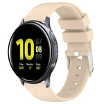 สายซิลิโคนสีเรียบขนาด 20 มม. สำหรับ Samsung Galaxy Watch 4 Classic ขนาด 42 มม., สำหรับ Samsung Galaxy Watch Active 2 ขนาด 44 มม., สำหรับ Samsung Galaxy Watch Active 2 ขนาด 40 มม., สำหรับ Samsung Galaxy Watch ขนาด 42 มม.