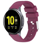 สายซิลิโคนสีเรียบขนาด 20 มม. สำหรับ Samsung Galaxy Watch 4 Classic ขนาด 42 มม., สำหรับ Samsung Galaxy Watch Active 2 ขนาด 44 มม., สำหรับ Samsung Galaxy Watch Active 2 ขนาด 40 มม., สำหรับ Samsung Galaxy Watch ขนาด 42 มม.