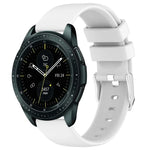 สายซิลิโคนสีเรียบขนาด 20 มม. สำหรับ Samsung Galaxy Watch 4 Classic ขนาด 42 มม., สำหรับ Samsung Galaxy Watch Active 2 ขนาด 44 มม., สำหรับ Samsung Galaxy Watch Active 2 ขนาด 40 มม., สำหรับ Samsung Galaxy Watch ขนาด 42 มม.