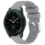 สายซิลิโคนสีเรียบขนาด 20 มม. สำหรับ Samsung Galaxy Watch 4 Classic ขนาด 42 มม., สำหรับ Samsung Galaxy Watch Active 2 ขนาด 44 มม., สำหรับ Samsung Galaxy Watch Active 2 ขนาด 40 มม., สำหรับ Samsung Galaxy Watch ขนาด 42 มม.