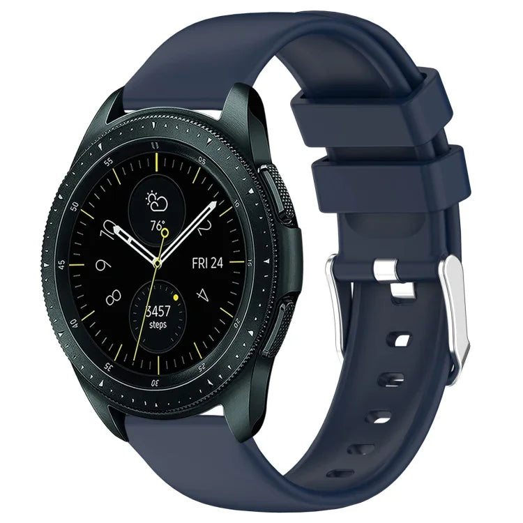 สายซิลิโคนสีเรียบขนาด 20 มม. สำหรับ Samsung Galaxy Watch 4 Classic ขนาด 42 มม., สำหรับ Samsung Galaxy Watch Active 2 ขนาด 44 มม., สำหรับ Samsung Galaxy Watch Active 2 ขนาด 40 มม., สำหรับ Samsung Galaxy Watch ขนาด 42 มม.
