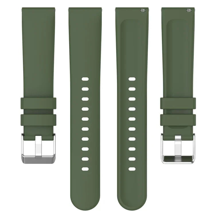 สายซิลิโคนสีเรียบขนาด 20 มม. สำหรับ Samsung Galaxy Watch 4 Classic ขนาด 42 มม., สำหรับ Samsung Galaxy Watch Active 2 ขนาด 44 มม., สำหรับ Samsung Galaxy Watch Active 2 ขนาด 40 มม., สำหรับ Samsung Galaxy Watch ขนาด 42 มม.