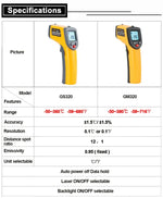 เครื่องวัดอุณหภูมิอินฟราเรดเลเซอร์ดิจิทัล GM320 แบบมือถือ GM320