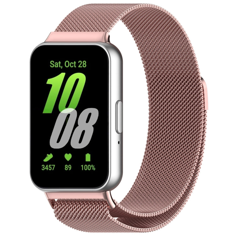 For Samsung Galaxy Fit 3 Milanese Metal Steel Mesh Watch Band, Silver, Black, Gray, Pink, Starlight, Gold, Rose Gold