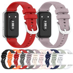 For Samsung Galaxy Fit 3 SM-R390 Metal Connector Liquid Glossy Silicone Watch Band, Black, Orange, Red, Dark Gray, Purple, Starlight, Dark Blue, Green, White, Light Pink
