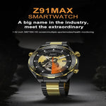 Z91 Pro Max นาฬิกาอัจฉริยะหน้าจอสีขนาด 1.52 นิ้ว รองรับการโทรผ่านบลูทูธ / อัตราการเต้นของหัวใจ / ความดันโลหิต / การตรวจวัดปริมาณออกซิเจนในเลือด