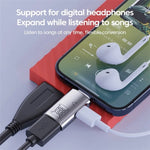 อะแดปเตอร์แปลง JS-109 USB-C / Type-C เป็น Type-C + USB 3.0 OTG สำหรับหูฟังดิจิทัลและ U-Disk, Type-C เป็น Type-C + USB