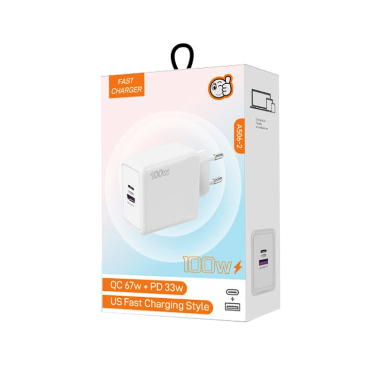 ที่ชาร์จมือถือ USB 67W / Type-C PD 33W ชาร์จเร็วเต็มโปรโตคอล ปลั๊ก EU, ปลั๊ก EU