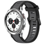 สายซิลิโคนลายสองสีขนาด 20 มม. สำหรับ Samsung Galaxy Watch 4 Classic 42mm, Samsung Galaxy Watch Active 2 44mm, Samsung Galaxy Watch Active 2 40mm, Samsung Galaxy Watch 42mm