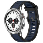 สายซิลิโคนลายสองสีขนาด 20 มม. สำหรับ Samsung Galaxy Watch 4 Classic 42mm, Samsung Galaxy Watch Active 2 44mm, Samsung Galaxy Watch Active 2 40mm, Samsung Galaxy Watch 42mm