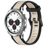 สายซิลิโคนลายสองสีขนาด 20 มม. สำหรับ Samsung Galaxy Watch 4 Classic 42mm, Samsung Galaxy Watch Active 2 44mm, Samsung Galaxy Watch Active 2 40mm, Samsung Galaxy Watch 42mm