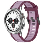 สายซิลิโคนลายสองสีขนาด 20 มม. สำหรับ Samsung Galaxy Watch 4 Classic 42mm, Samsung Galaxy Watch Active 2 44mm, Samsung Galaxy Watch Active 2 40mm, Samsung Galaxy Watch 42mm