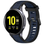 สายซิลิโคนลายสองสีขนาด 20 มม. สำหรับ Samsung Galaxy Watch 4 Classic 42mm, Samsung Galaxy Watch Active 2 44mm, Samsung Galaxy Watch Active 2 40mm, Samsung Galaxy Watch 42mm