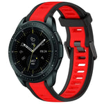 สายซิลิโคนลายสองสีขนาด 20 มม. สำหรับ Samsung Galaxy Watch 4 Classic 42mm, Samsung Galaxy Watch Active 2 44mm, Samsung Galaxy Watch Active 2 40mm, Samsung Galaxy Watch 42mm