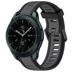 สายซิลิโคนลายสองสีขนาด 20 มม. สำหรับ Samsung Galaxy Watch 4 Classic 42mm, Samsung Galaxy Watch Active 2 44mm, Samsung Galaxy Watch Active 2 40mm, Samsung Galaxy Watch 42mm