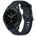 สายซิลิโคนลายสองสีขนาด 20 มม. สำหรับ Samsung Galaxy Watch 4 Classic 42mm, Samsung Galaxy Watch Active 2 44mm, Samsung Galaxy Watch Active 2 40mm, Samsung Galaxy Watch 42mm