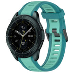 สายซิลิโคนลายสองสีขนาด 20 มม. สำหรับ Samsung Galaxy Watch 4 Classic 42mm, Samsung Galaxy Watch Active 2 44mm, Samsung Galaxy Watch Active 2 40mm, Samsung Galaxy Watch 42mm