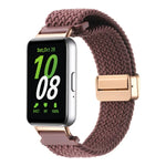 สายรัดนาฬิกาไนลอนถักแบบหัวเข็มขัดแม่เหล็ก สำหรับ Samsung Galaxy Fit3