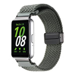 สายรัดนาฬิกาไนลอนถักแบบหัวเข็มขัดแม่เหล็ก สำหรับ Samsung Galaxy Fit3