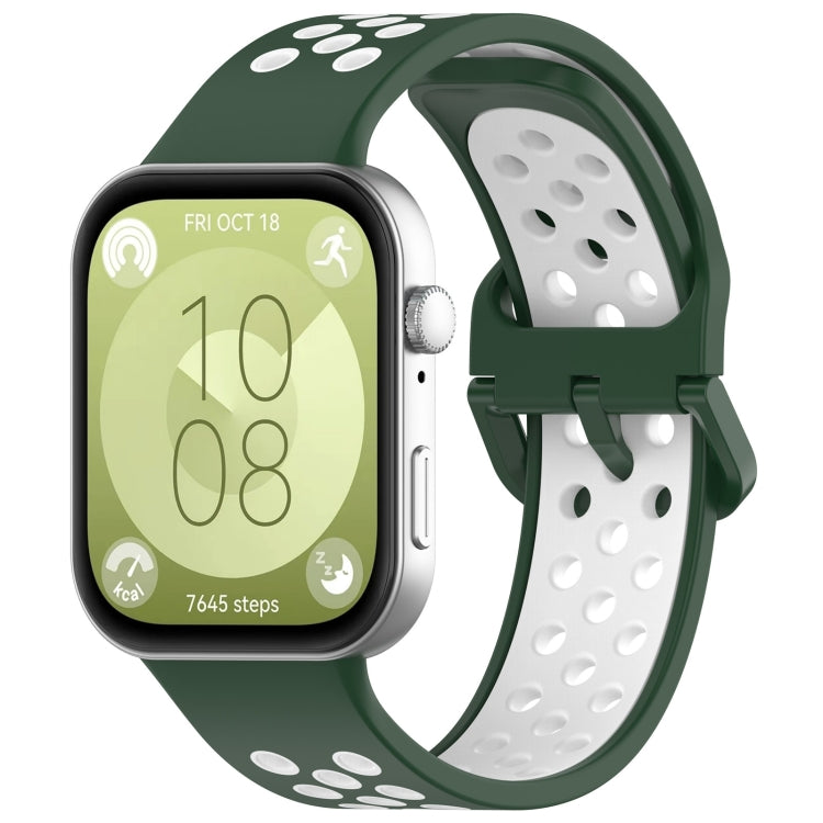 Two Color Silicone Sports Watch Band, For Huawei Watch Fit 3
