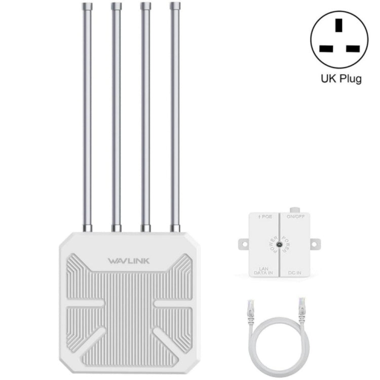เราเตอร์ไร้สายกันน้ำกลางแจ้ง WAVLINK WN573HX3 AX3000 สองย่านความถี่ ปลั๊กสหรัฐอเมริกา ปลั๊กสหราชอาณาจักร ปลั๊กยุโรป ปลั๊กออสเตรเลีย