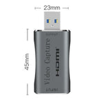 C30 การ์ดจับภาพวิดีโอ HD อลูมิเนียมอัลลอย USB ตัวผู้เป็น HDMI ตัวเมีย สำหรับสตรีมเกมสด, C30
