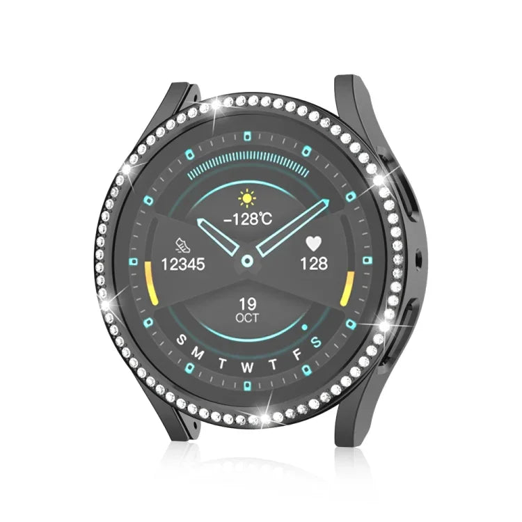 เคสป้องกันนาฬิกา PC กลวงเพชรเดี่ยว สำหรับ Samsung Galaxy Watch 7 40 มม.