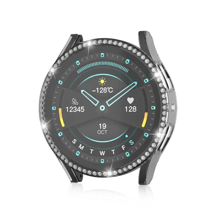 เคสป้องกันนาฬิกา PC กลวงเพชรเดี่ยว สำหรับ Samsung Galaxy Watch 7 40 มม.
